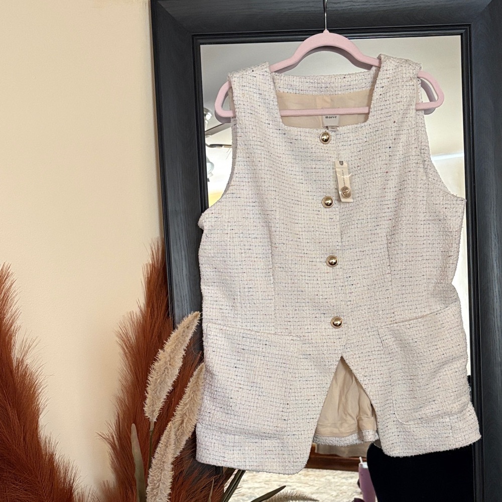 Anthropologie Tweed vest/ mini dress